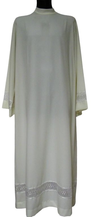 Alba kapłańska żorżeta - wstawka gipiurowa - zdjęcie 3 - Alba kapłańska żorżeta - wstawka gipiurowa