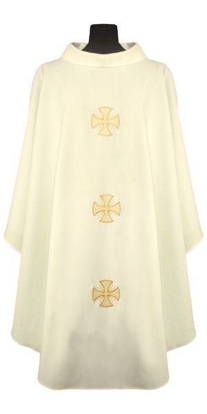 Ornat z lnu - kolory liturgiczne krzyż - zdjęcie 3 - Ornat z lnu - kolory liturgiczne