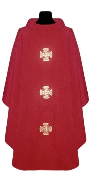 Ornat z lnu - kolory liturgiczne krzyż - zdjęcie 4 - Ornat z lnu - kolory liturgiczne