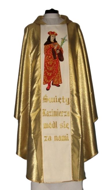 Ornat z wizerunkiem św. Kazimierza - zdjęcie 2 - Ornat z wizerunkiem św. Kazimierza