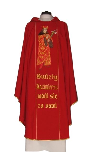 Ornat z wizerunkiem św. Kazimierza - zdjęcie 3 - Ornat z wizerunkiem św. Kazimierza