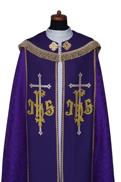 Kapa liturgiczna haftowana (5) - zdjęcie 2 - Kapa liturgiczna haftowana (5)