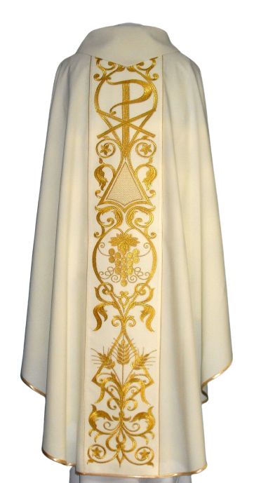 Ornat Dobry Pasterz - kolor kremowy gładki (3) - zdjęcie 2 - Ornat Dobry Pasterz - kolor kremowy gładki (3)