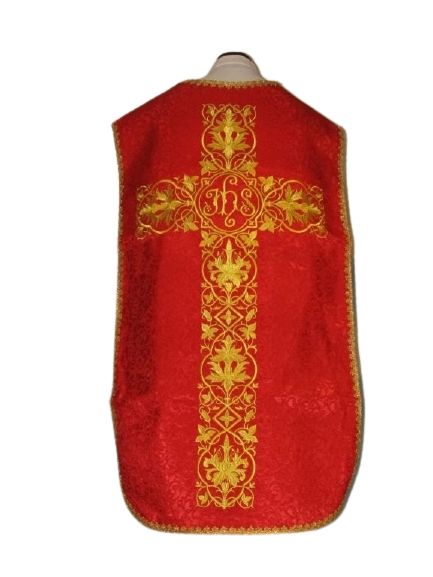 Ornat rzymski IHS - czerwony (12) - zdjęcie 2 - Ornat rzymski IHS - czerwony (12)