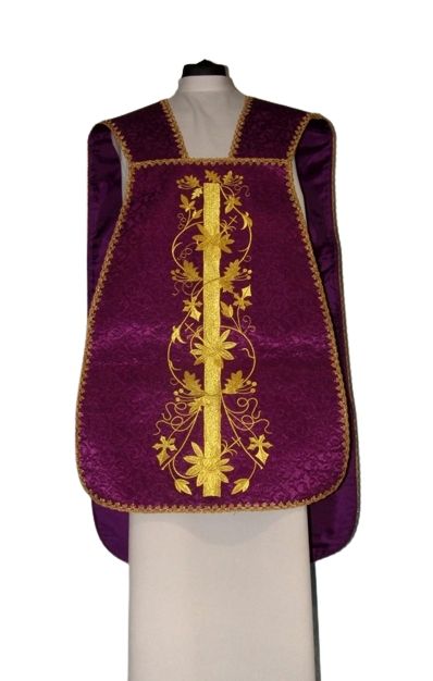 Ornat rzymski adamaszek - Jezus ukrzyżowany (15) - zdjęcie 2 - Ornat rzymski aksamit - Jezus ukrzyżowany (15)