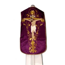 Ornat rzymski adamaszek - Jezus ukrzyżowany (15) - Ornaty rzymskie - Nowość