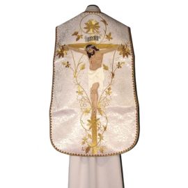 Ornat rzymski adamaszek - Jezus ukrzyżowany (17) - Ornaty rzymskie - Nowość