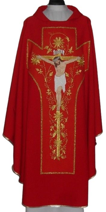 Ornat - Jezus ukrzyżowany - kolory liturgiczne (19) - zdjęcie 3 - Ornat fioletowy - Jezus ukrzyżowany (19)