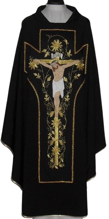 Ornat - Jezus ukrzyżowany - kolory liturgiczne (19) - zdjęcie 4 - Ornat fioletowy - Jezus ukrzyżowany (19)