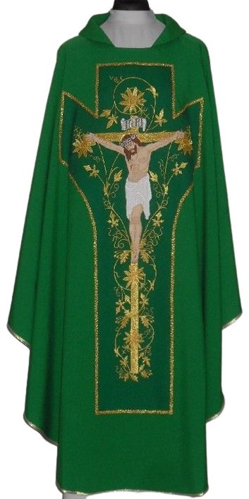 Ornat - Jezus ukrzyżowany - kolory liturgiczne (19) - zdjęcie 5 - Ornat fioletowy - Jezus ukrzyżowany (19)