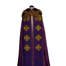 Kapa haftowana - IHS (kolory liturgiczne) - rozeta - KAPY LITURGICZNE - Nowość