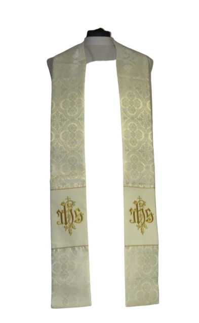 Kapa haftowana - IHS ecru - rozeta (1) - zdjęcie 3 - Kapa haftowana - IHS ecru - rozeta (1)