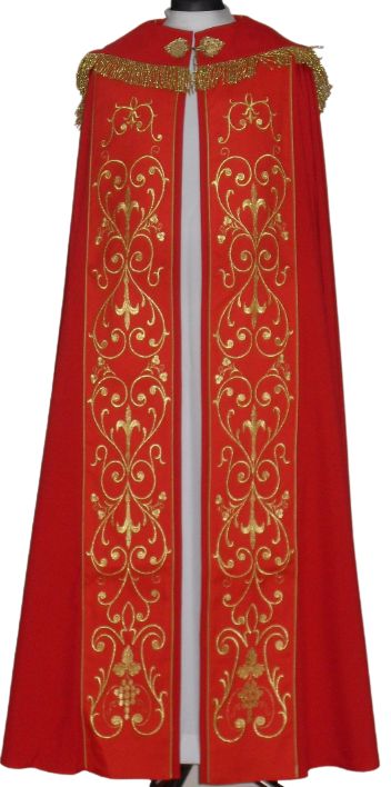 Kapa haftowana - IHS kolory liturgiczne (2) - KAPY LITURGICZNE