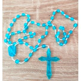 Różaniec plastikowy model blue - RÓŻAŃCE, KORONKI, TAJEMNICE RÓŻAŃCOWE - Nowość