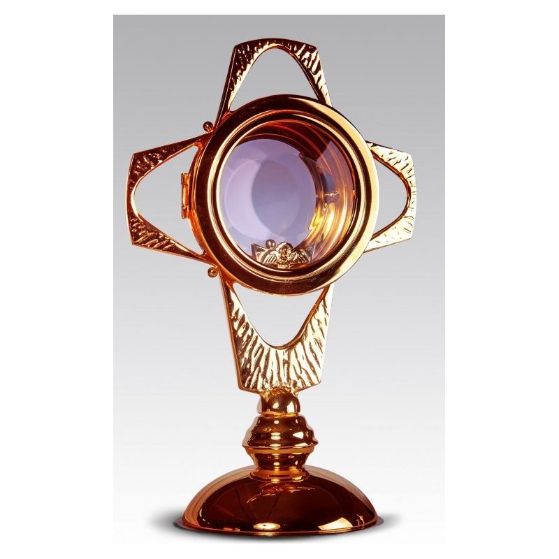 Monstrancja pozłacana mała - 25 cm (S6) - Monstrancja pozłacana mała - 25 cm (S6)