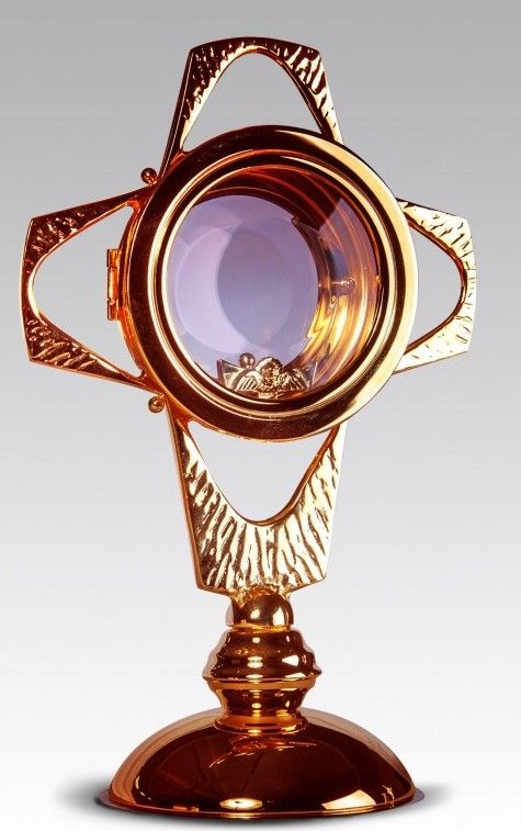 Monstrancja pozłacana mała - 25 cm (S6)