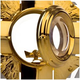 Monstrancja Alfa i Omega, pozłacana, elementy srebrzone - (S9) - zdjęcie 5 - Monstrancja Alfa i Omega, pozłacana, elementy srebrzone - (S9)