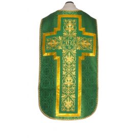 Ornat rzymski zielony, rozeta IHS  (56) - Ornaty rzymskie - Nowość