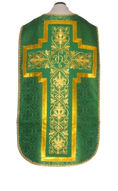 Ornat rzymski zielony, rozeta IHS  (56)