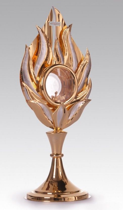 Monstrancja pozłacana, elementy srebrzone - 60 cm (S16)