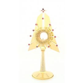 Monstrancja pozłacana, elementy srebrzone - 55 cm (S17) - zdjęcie 2 - Monstrancja pozłacana, elementy srebrzone - 55 cm (S17)