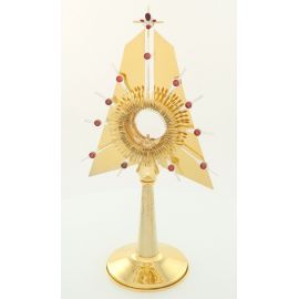 Monstrancja pozłacana, elementy srebrzone - 55 cm (S17)