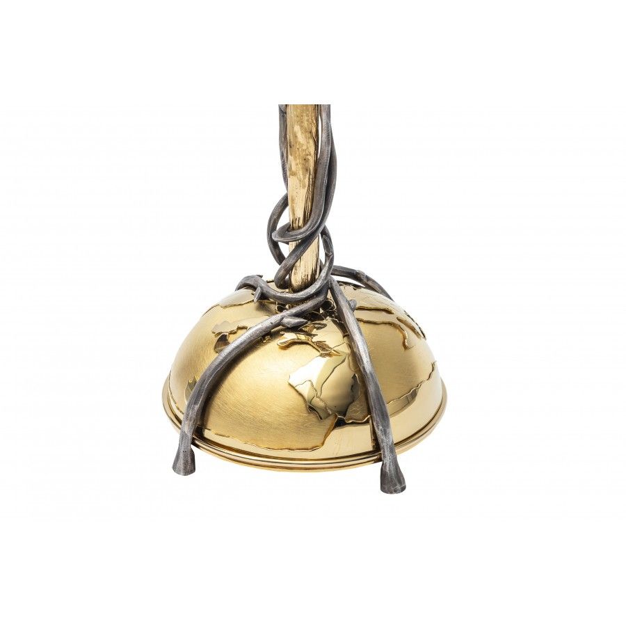 Monstrancja złocona w kształcie krzewu róży - 70 cm (S038) - zdjęcie 2 - Monstrancja złocona w kształcie krzewu róży - 70 cm (S038)