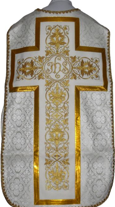 Ornat rzymski biały, rozeta IHS (58)