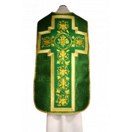 Ornat rzymski zielony, rozeta IHS (55) - Ornaty rzymskie - Nowość