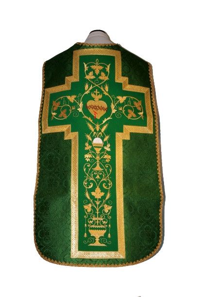 Ornat rzymski zielony Serce Pana Jezusa (50)