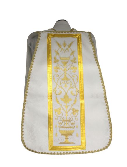 Ornat rzymski biały Serce Pana Jezusa (49) - zdjęcie 2 - Ornat rzymski biały Serce Pana Jezusa (49)