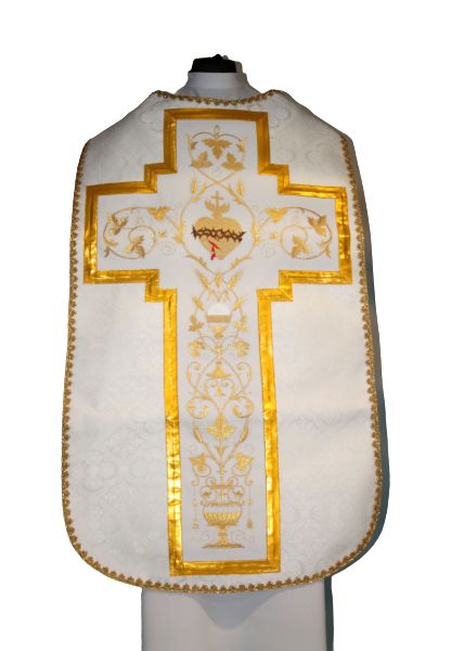 Ornat rzymski biały Serce Pana Jezusa (49)