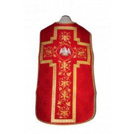 Ornat rzymski czerwony rozeta (49) - Ornaty rzymskie - Nowość