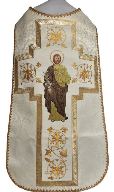 Ornat rzymski haftowany z wizerunkiem Świętego Józefa (7)