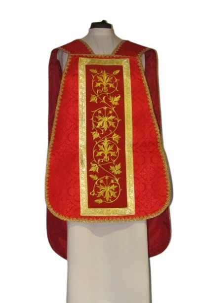 Ornat rzymski czerwony Święty Piotr (62) - zdjęcie 2 - Ornat rzymski czerwony Święty Piotr (62)