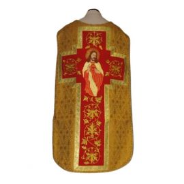 Ornat rzymski czerwony Serce Pana Jezusa (61) - Ornaty z Jezusem - Nowość