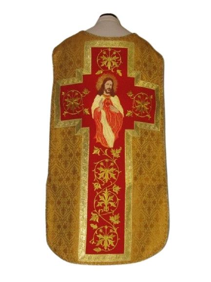 Ornat rzymski czerwony Serce Pana Jezusa (61)