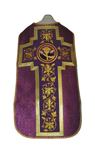 Ornat rzymski haftowany Symbol Franciszkański