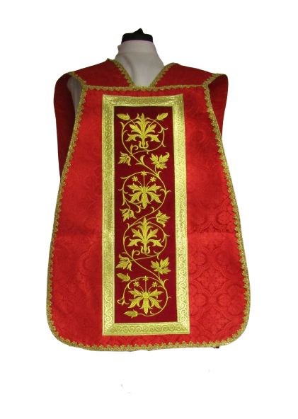 Ornat rzymski haftowany Chrystus Król (2) - zdjęcie 2 - Ornat rzymski haftowany Chrystus Król (2)