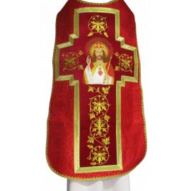 Ornat rzymski haftowany Chrystus Król (2) - Ornaty z Jezusem - Nowość