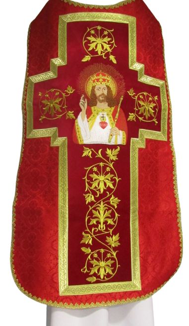 Ornat rzymski haftowany Chrystus Król (2)