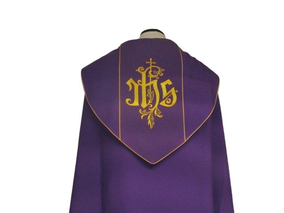 Kapa haftowana fioletowa - ornament (4) - zdjęcie 3 - Kapa haftowana fioletowa - ornament (4)