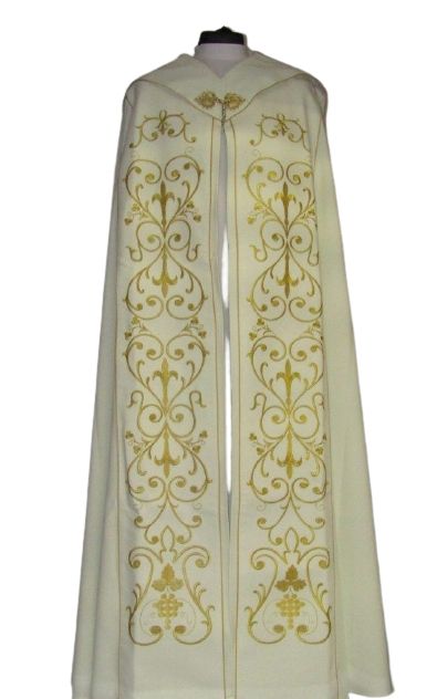 Kapa haftowana ecru - ornament (4) - zdjęcie 3 - Kapa haftowana ecru - ornament (4)