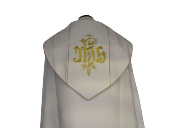 Kapa haftowana biała - ornament (4) - zdjęcie 2 - Kapa haftowana biała - ornament (4)