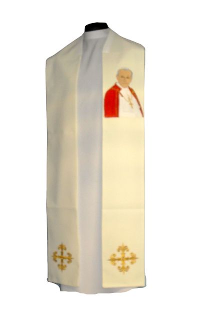 Stuła z wizerunkiem Świętego Jana Pawła II