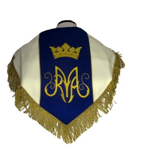 Kapa Maryjna - materiał ecru gładki - zdjęcie 2 - Kapa Maryjna - materiał ecru gładki