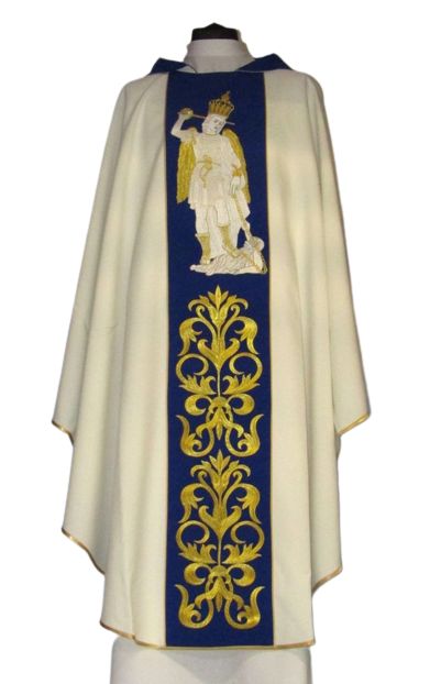Ornat haftowany - Michał Archanioł z Gór Gargano - Ornaty z wizerunkiem świętych