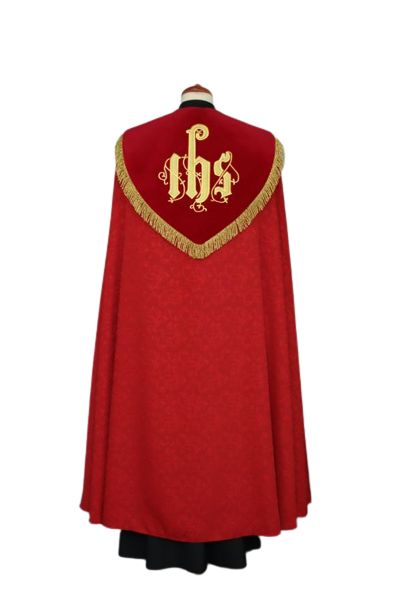 Kapa haftowana adamaszek, pasy aksamit (56) - zdjęcie 2 - Kapa haftowana adamaszek, pasy aksamit (56)