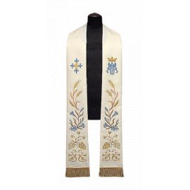 Stuła haftowana symbol Maryjny (33) - EUCHARYSTYCZNE - Nowość