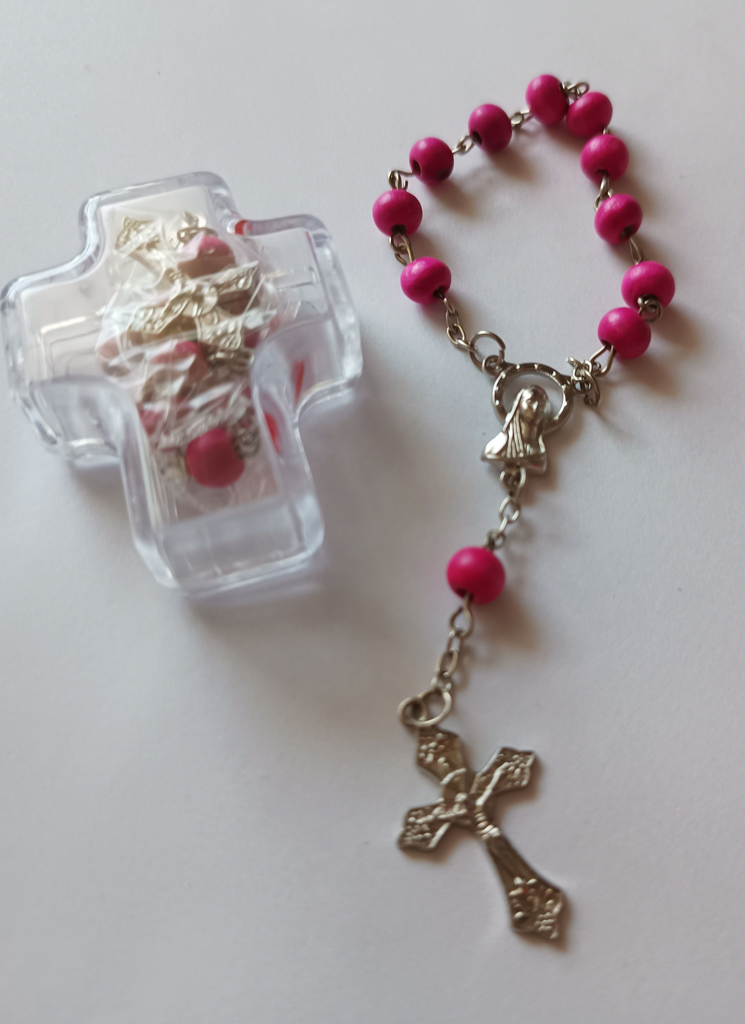 Różaniec zapachowy, dziesiątka (w pudełku krzyż)